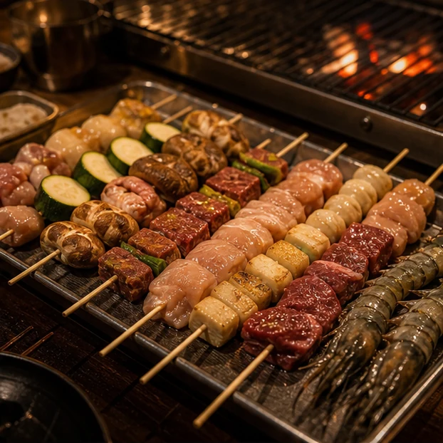 鹽蔥雞腿串與本週串烤